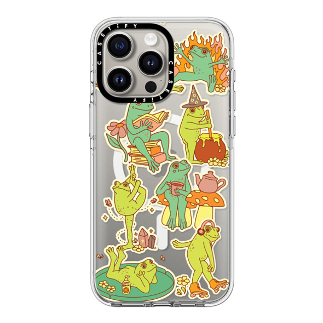 Kira Cyan x CASETiFY iPhone 15 Pro Max ケース クリア クリア ケース MagSafe対応 Frog Stickers