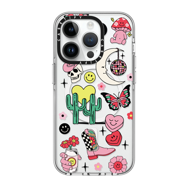 Kira Cyan x CASETiFY iPhone 14 Pro ケース クリア クリア ケース MagSafe対応 Tattoo Flash