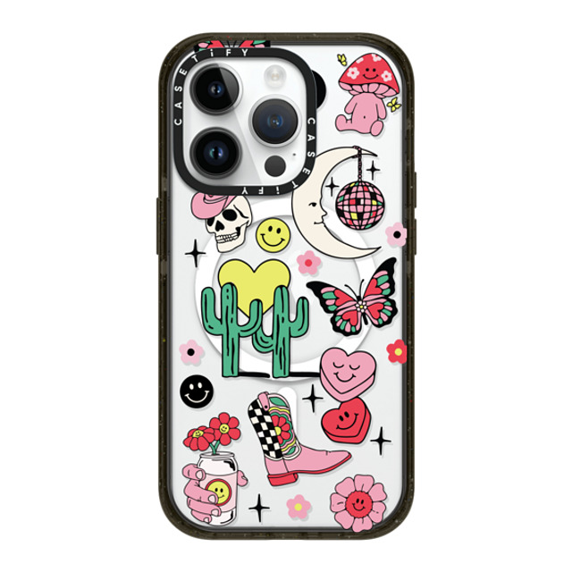 Kira Cyan x CASETiFY iPhone 14 Pro ケース ブラック インパクトケース MagSafe対応 Tattoo Flash