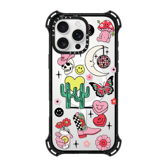 Kira Cyan x CASETiFY iPhone 16 Pro Max ケース ブラック バウンスケース Tattoo Flash