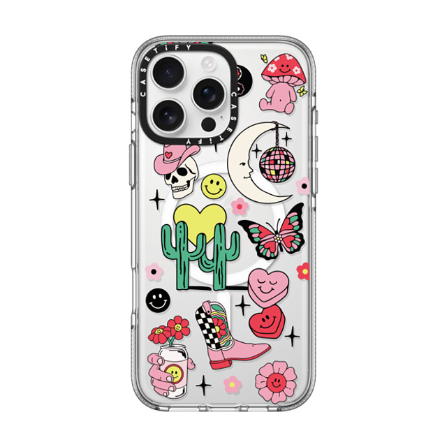 Kira Cyan x CASETiFY iPhone 16 Pro Max ケース クリア クリア ケース MagSafe対応 Tattoo Flash