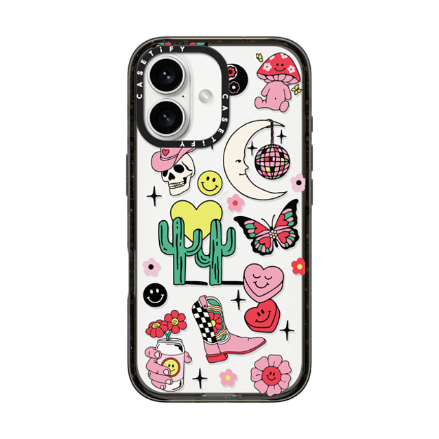 Kira Cyan x CASETiFY iPhone 16 ケース ブラック インパクトケース Tattoo Flash