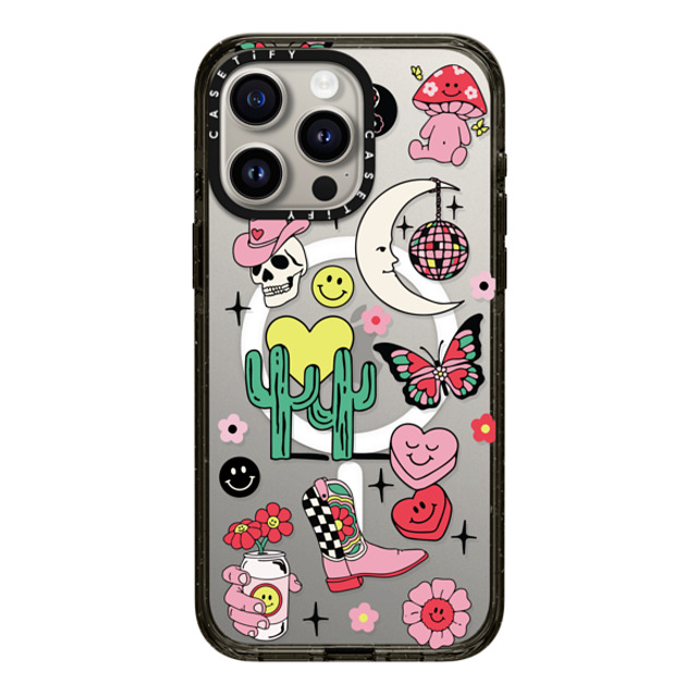 Kira Cyan x CASETiFY iPhone 15 Pro Max ケース ブラック インパクトケース MagSafe対応 Tattoo Flash