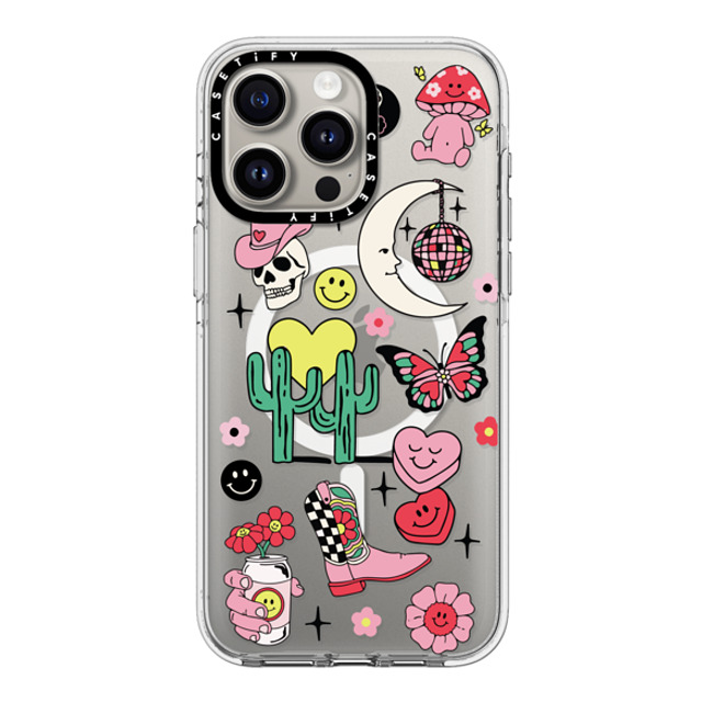 Kira Cyan x CASETiFY iPhone 15 Pro Max ケース クリア クリア ケース MagSafe対応 Tattoo Flash