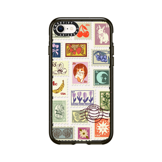 Kira Cyan x CASETiFY iPhone SE (2022) Case Cat,Floral Black Impact Case Stamp Collection Back to School Kira Cyan x CASETiFY iPhone SE (2022) Case Cat,Floral Black Impact Case Stamp Collection Back to School