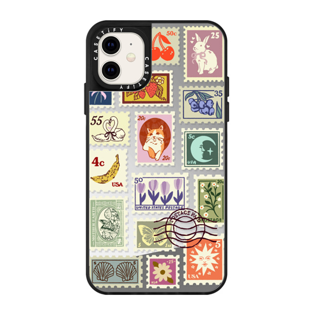 Kira Cyan x CASETiFY iPhone 11 Case Cat,Floral Silver on Black ミラーケース Stamp Collection Mother's Day Kira Cyan x CASETiFY iPhone 11 Case Cat,Floral Silver on Black ミラーケース Stamp Collection Mother's Day