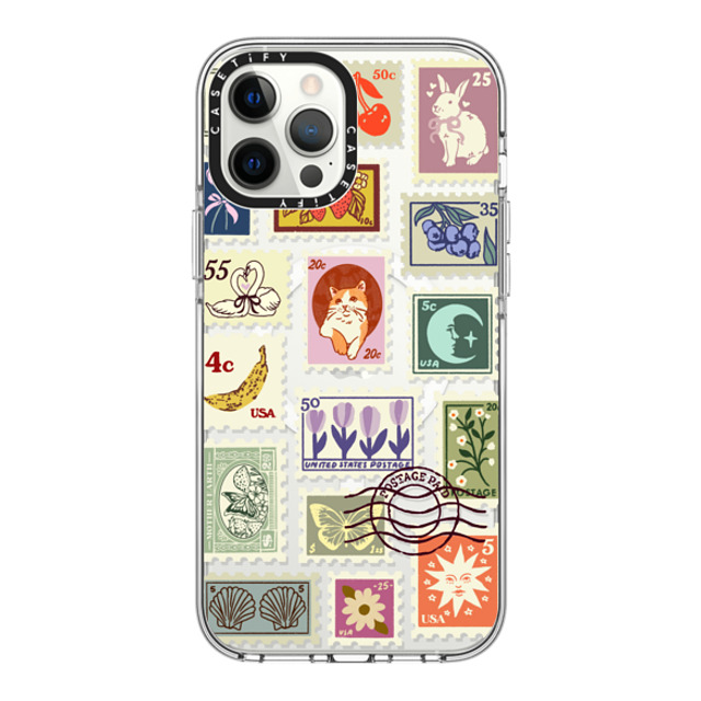 Kira Cyan x CASETiFY iPhone 12 Pro Max ケース クリア クリア ケース MagSafe対応 Stamp Collection