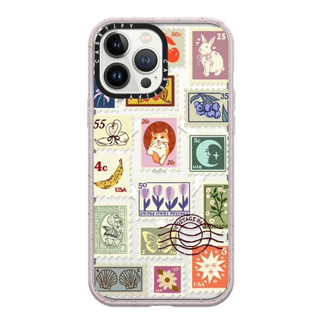 Kira Cyan x CASETiFY iPhone 13 Pro Max ケース Matte Mollusc Purple インパクトケース MagSafe対応 Stamp Collection