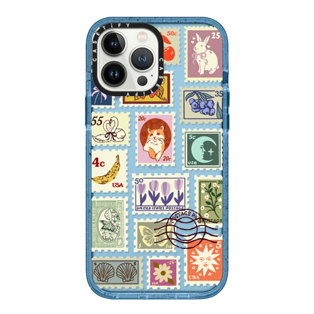 Kira Cyan x CASETiFY iPhone 13 Pro Max ケース Cat,Floral ベイビーブルー インパクトケース Stamp Collection Mother's Day Kira Cyan x CASETiFY iPhone 13 Pro Max ケース Cat,Floral ベイビーブルー インパクトケース Stamp Collection Mother's Day