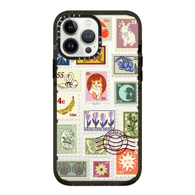Kira Cyan x CASETiFY iPhone 13 Pro Max Case Cat,Floral Black インパクトケース Stamp Collection Mother's Day Kira Cyan x CASETiFY iPhone 13 Pro Max Case Cat,Floral Black インパクトケース Stamp Collection Mother's Day