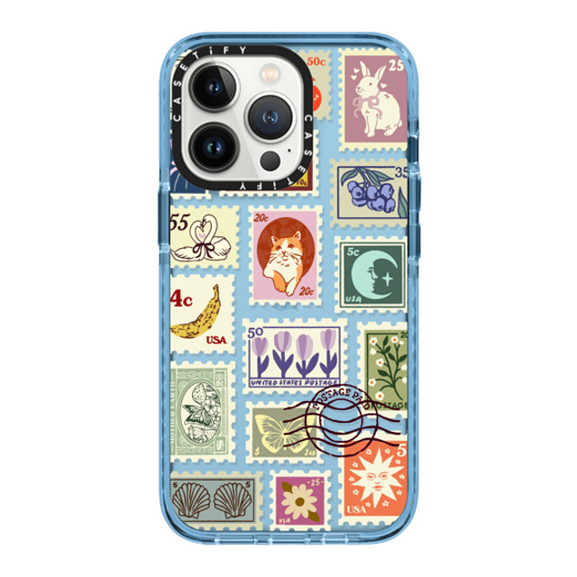 Kira Cyan x CASETiFY iPhone 13 Pro ケース Sierra Blue インパクトケース Stamp Collection