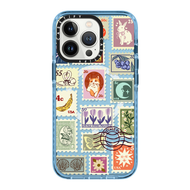 Kira Cyan x CASETiFY iPhone 13 Pro ケース Sierra Blue インパクトケース MagSafe対応 Stamp Collection