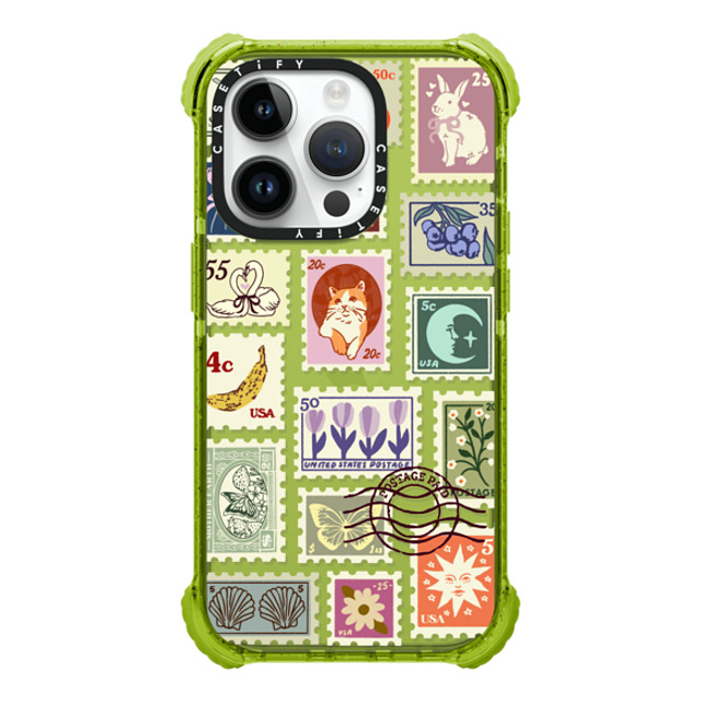 Kira Cyan x CASETiFY iPhone 14 Pro Case Kiwi ウルトラインパクトケース Stamp Collection Kira Cyan x CASETiFY iPhone 14 Pro Case Kiwi ウルトラインパクトケース Stamp Collection