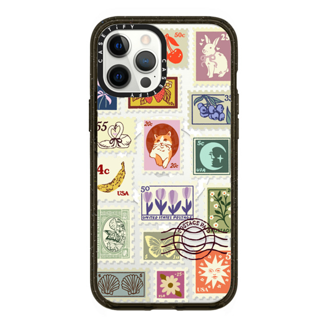 Kira Cyan x CASETiFY iPhone 12 Pro Max ケース Cat,Floral ブラック インパクトケース MagSafe対応 Stamp Collection Father's Day Kira Cyan x CASETiFY iPhone 12 Pro Max ケース Cat,Floral ブラック インパクトケース MagSafe対応 Stamp Collection Father's Day