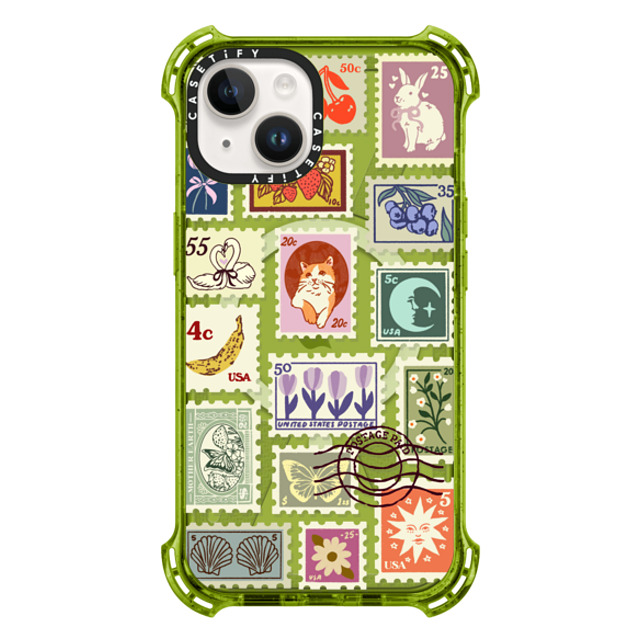 Kira Cyan x CASETiFY iPhone 14 ケース Kiwi バウンスケース Stamp Collection