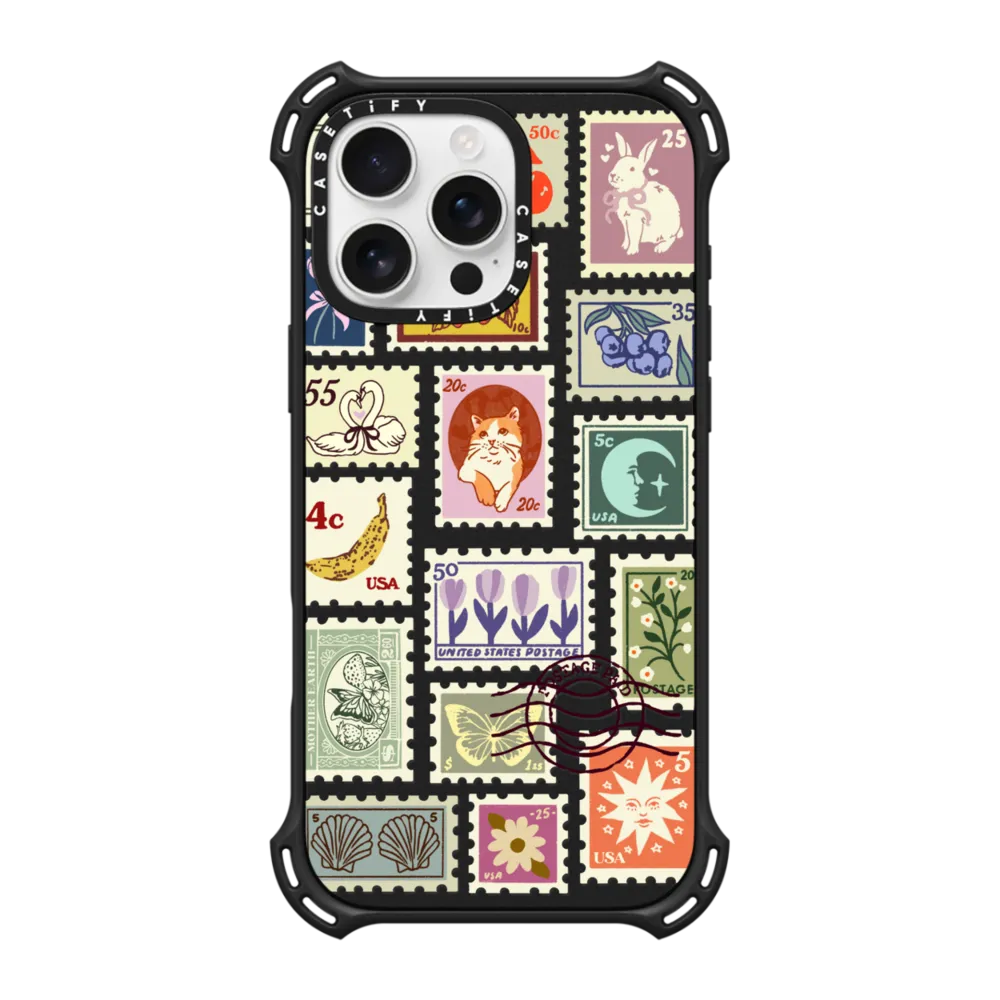 Bounce iPhone 16 Pro Max Case MagSafe Compatible - Stamp Collection