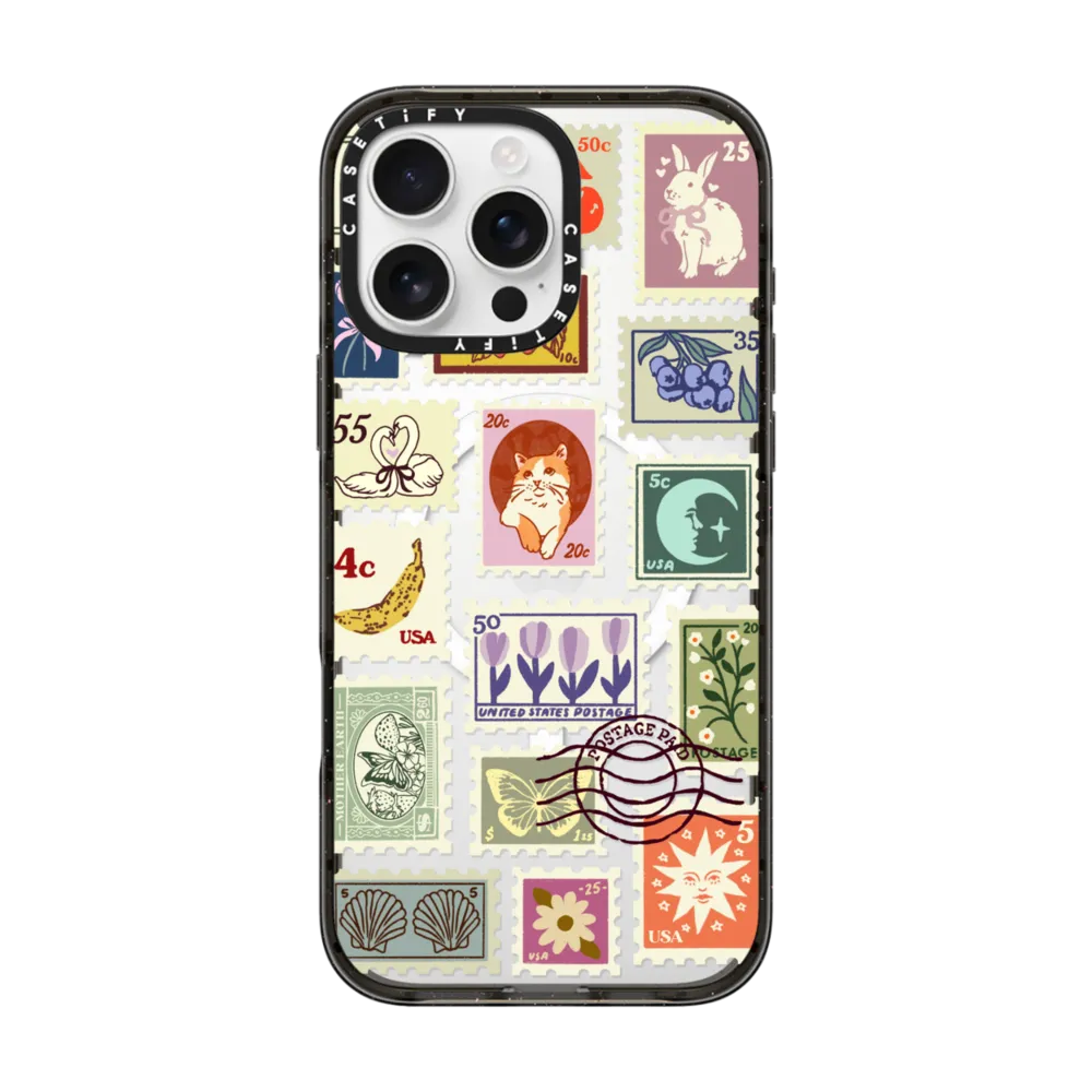 Impact iPhone 16 Pro Max Case MagSafe Compatible - Stamp Collection