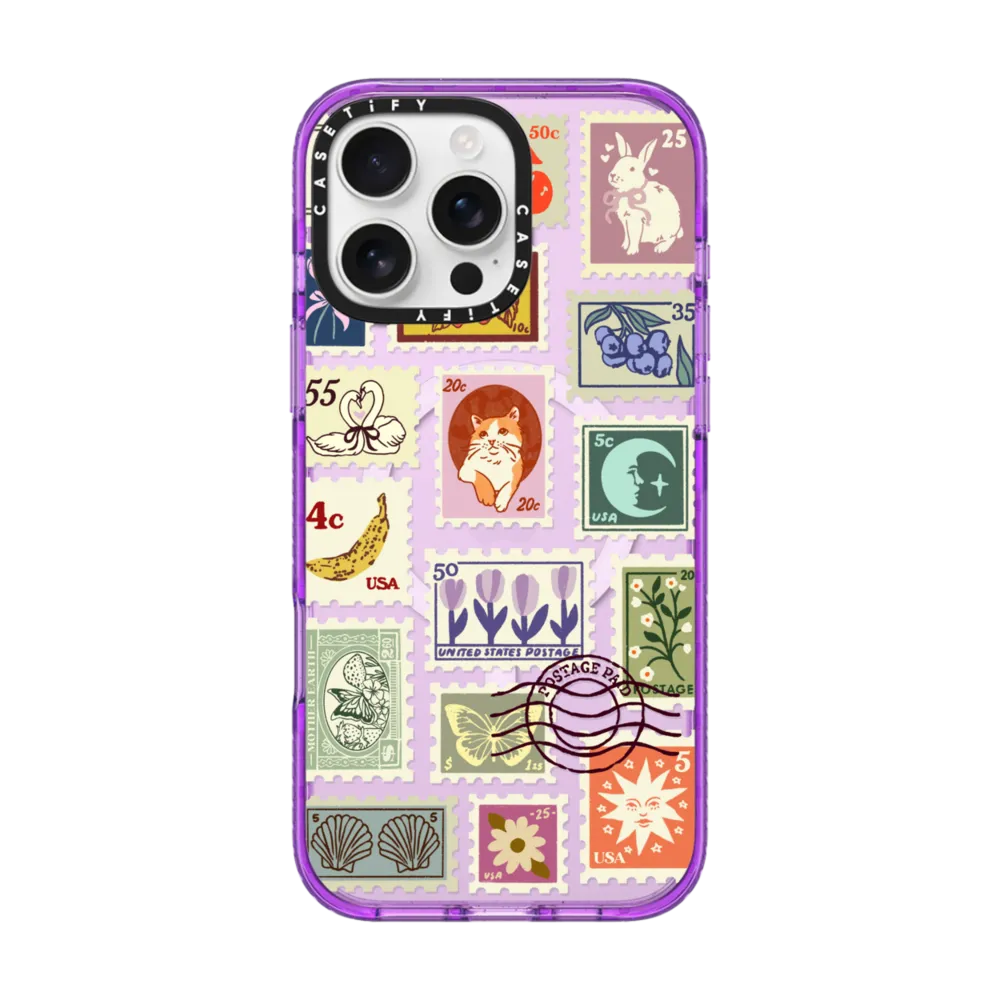 Impact iPhone 16 Pro Max Case MagSafe Compatible - Stamp Collection