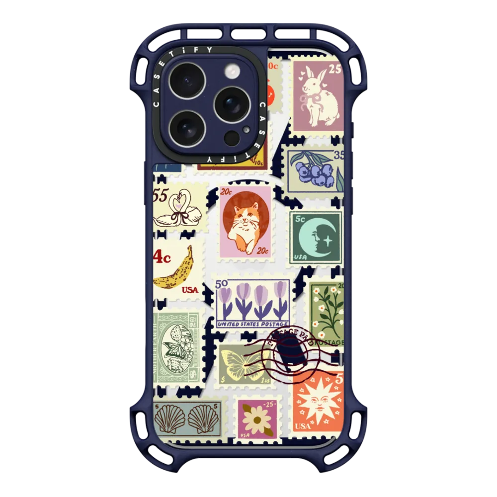 Ultra Bounce iPhone 16 Pro Max Case MagSafe Compatible - Stamp Collection