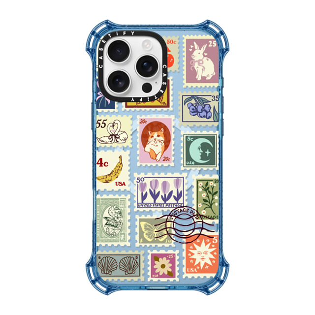 Kira Cyan x CASETiFY iPhone 16 Pro Max Case ベイビーブルー バウンスケース Stamp Collection Kira Cyan x CASETiFY iPhone 16 Pro Max Case ベイビーブルー バウンスケース Stamp Collection