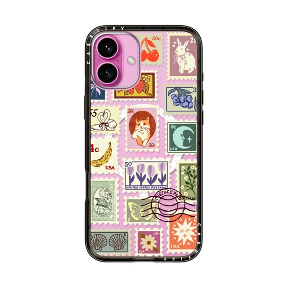 Compact iPhone 16 Plus Case MagSafe Compatible - Stargazer Lily