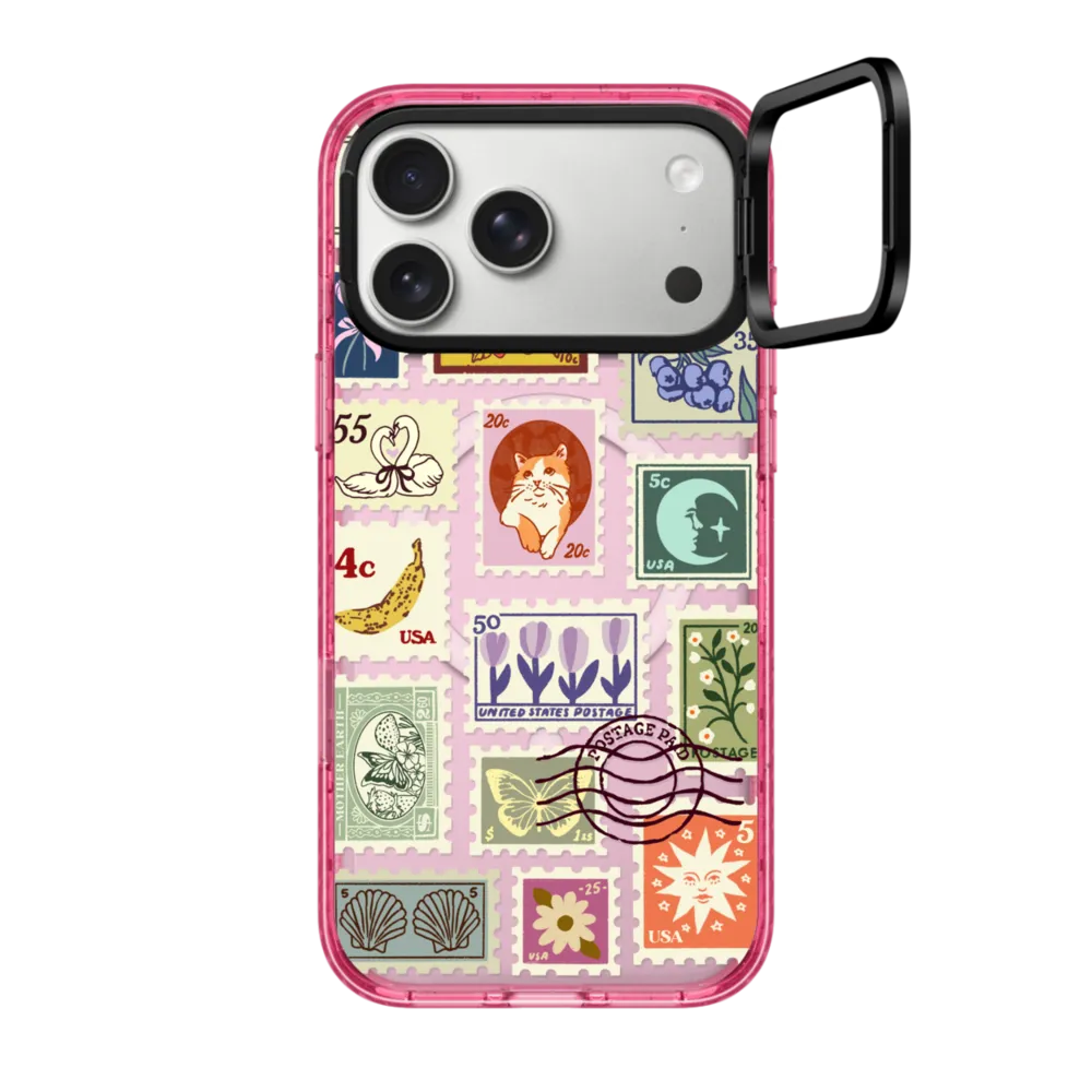 Impact Ring Stand iPhone 17 Pro Max Case MagSafe Compatible - Stamp Collection