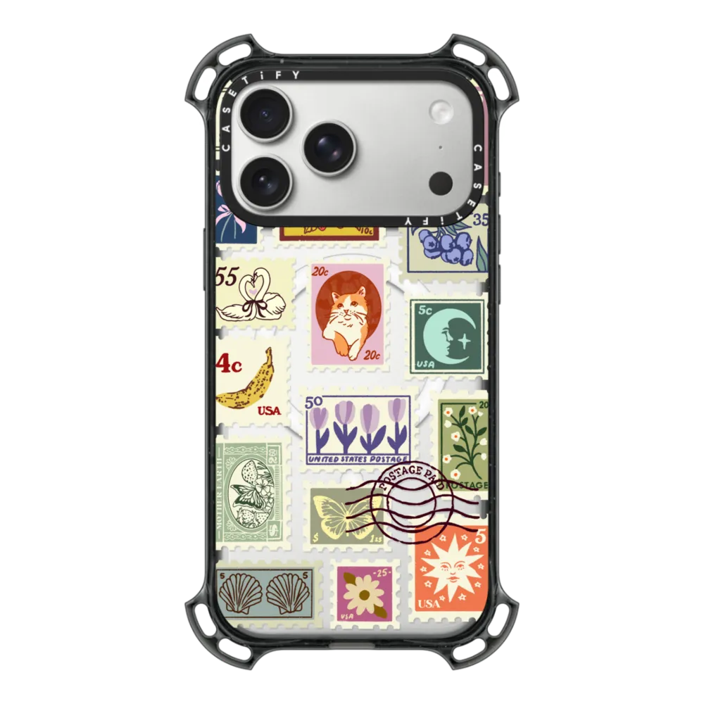 Bounce iPhone 17 Pro Max Case MagSafe Compatible - Stamp Collection