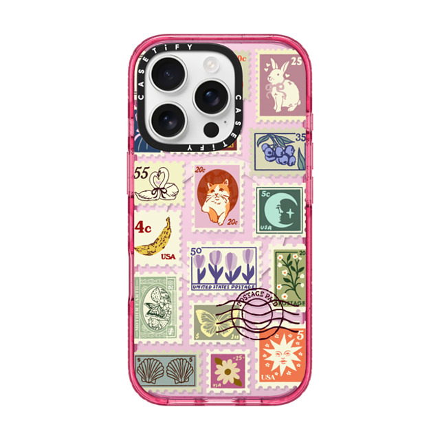 Kira Cyan x CASETiFY iPhone 16 Pro ケース Cat,Floral Pink Fizz インパクトケース MagSafe対応 Stamp Collection Mother's Day Kira Cyan x CASETiFY iPhone 16 Pro ケース Cat,Floral Pink Fizz インパクトケース MagSafe対応 Stamp Collection Mother's Day