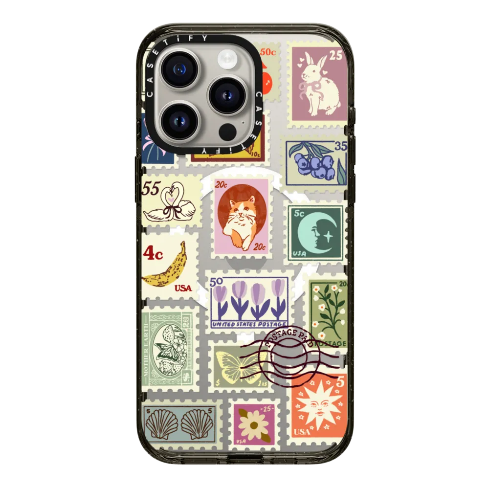 Impact iPhone 15 Pro Max Case MagSafe Compatible - Stamp Collection