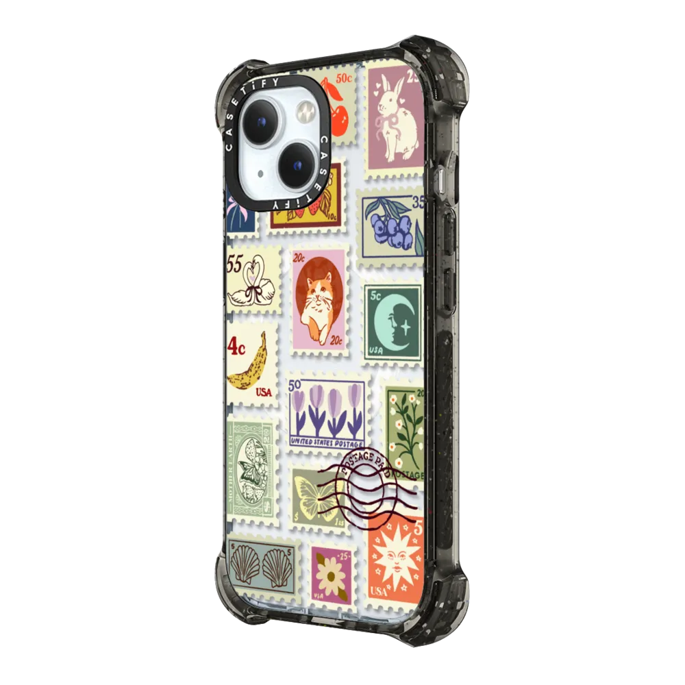 Bounce iPhone 15 Plus Case MagSafe Compatible - Stamp Collection
