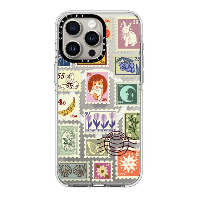 Kira Cyan x CASETiFY iPhone 15 Pro Max ケース クリア クリア ケース MagSafe対応 Stamp Collection