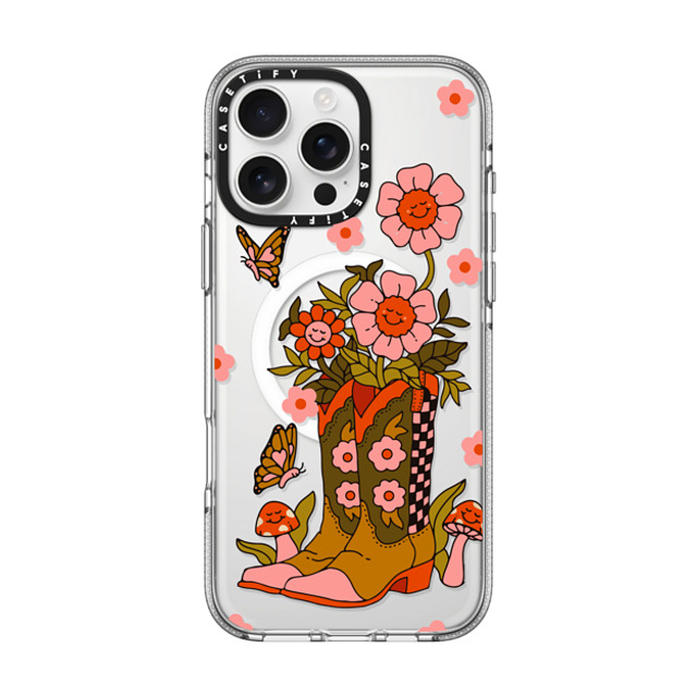 Kira Cyan x CASETiFY iPhone 16 Pro Max ケース クリア クリア ケース MagSafe対応 Cowgirl Florals