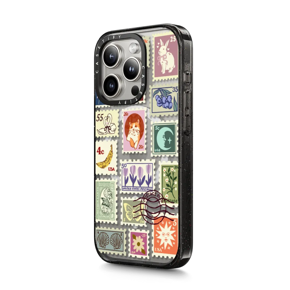 Impact iPhone 15 Pro Case MagSafe Compatible - Stamp Collection