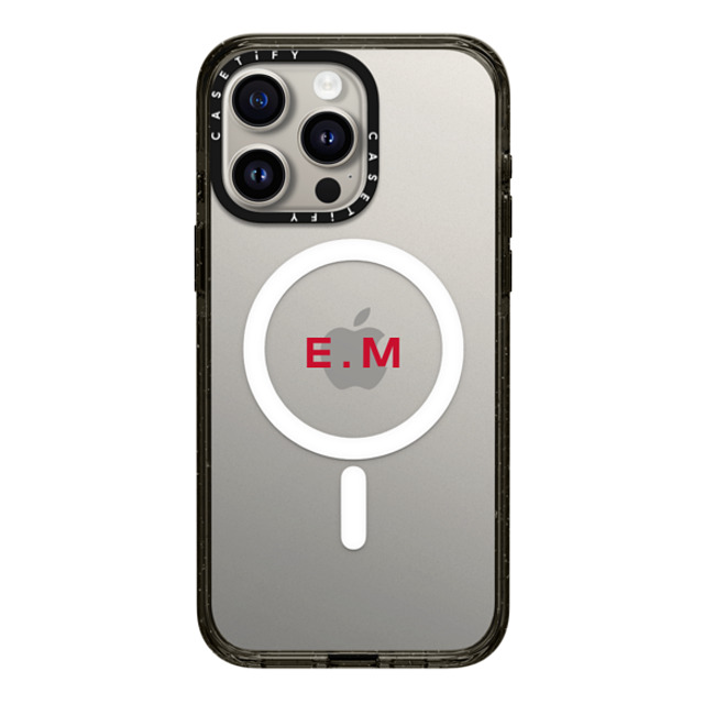 CASETiFY iPhone 15 Pro Max Case Black Impact Case MagSafe Compatible Custom Case - E. M CASETiFY iPhone 15 Pro Max Case Black Impact Case MagSafe Compatible Custom Case - E. M