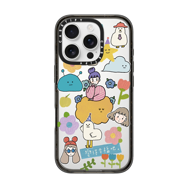 CASETiFY iPhone 16 Pro ケース ブラック インパクトケース Something Lucky by Luckylulu chia ju yang Father's Day CASETiFY iPhone 16 Pro ケース ブラック インパクトケース Something Lucky by Luckylulu chia ju yang Father's Day