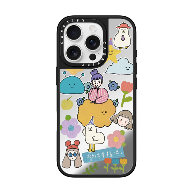 CASETiFY iPhone 16 Pro Case Silver on Black ミラーケース MagSafe対応 Something Lucky by Luckylulu chia ju yang Father's Day CASETiFY iPhone 16 Pro Case Silver on Black ミラーケース MagSafe対応 Something Lucky by Luckylulu chia ju yang Father's Day