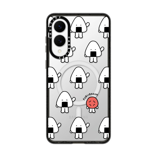 FURIIRAKUN x CASETiFY Galaxy S25 Edge ケース Sticker,Cartoon ブラック マグネット式 インパクトケース Onigiri & Umeboshi Monogram by FURIIRAKUN Back to School FURIIRAKUN x CASETiFY Galaxy S25 Edge ケース Sticker,Cartoon ブラック マグネット式 インパクトケース Onigiri & Umeboshi Monogram by FURIIRAKUN Back to School