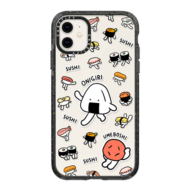 FURIIRAKUN x CASETiFY iPhone 11 ケース Sticker,Cartoon ブラック インパクトケース Onigiri & Umeboshi with Sushi by FURIIRAKUN Back to School FURIIRAKUN x CASETiFY iPhone 11 ケース Sticker,Cartoon ブラック インパクトケース Onigiri & Umeboshi with Sushi by FURIIRAKUN Back to School