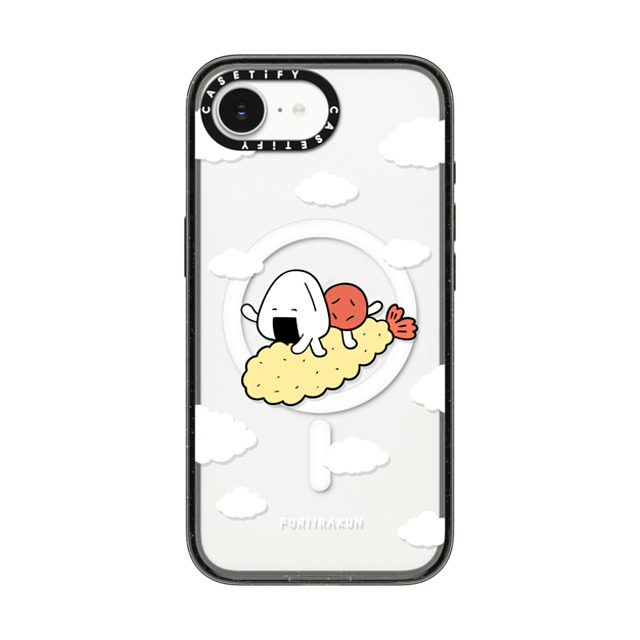 FURIIRAKUN x CASETiFY iPhone 16e Case Cartoon,Food Black Impact Case MagSafe Compatible Onigiri & Umeboshi Flying Tempura by FURIIRAKUN Back to School FURIIRAKUN x CASETiFY iPhone 16e Case Cartoon,Food Black Impact Case MagSafe Compatible Onigiri & Umeboshi Flying Tempura by FURIIRAKUN Back to School