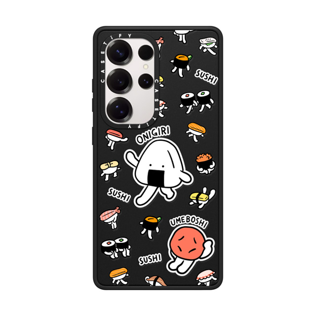 FURIIRAKUN x CASETiFY Galaxy S25 Ultra ケース Sticker,Cartoon マットブラック マグネット式 インパクトケース Onigiri & Umeboshi with Sushi by FURIIRAKUN Back to School FURIIRAKUN x CASETiFY Galaxy S25 Ultra ケース Sticker,Cartoon マットブラック マグネット式 インパクトケース Onigiri & Umeboshi with Sushi by FURIIRAKUN Back to School