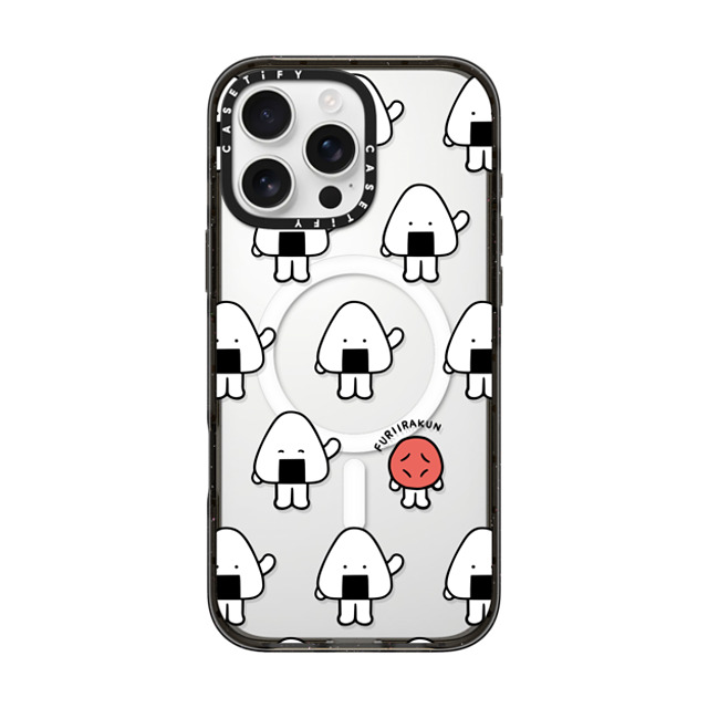 FURIIRAKUN x CASETiFY iPhone 16 Pro Max Case Sticker,Cartoon Black Impact Case MagSafe Compatible Onigiri & Umeboshi Monogram by FURIIRAKUN Back to School FURIIRAKUN x CASETiFY iPhone 16 Pro Max Case Sticker,Cartoon Black Impact Case MagSafe Compatible Onigiri & Umeboshi Monogram by FURIIRAKUN Back to School