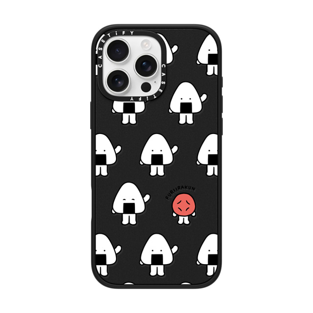 FURIIRAKUN x CASETiFY iPhone 16 Pro Max ケース Sticker,Cartoon マットブラック インパクトケース MagSafe対応 Onigiri & Umeboshi Monogram by FURIIRAKUN Father's Day FURIIRAKUN x CASETiFY iPhone 16 Pro Max ケース Sticker,Cartoon マットブラック インパクトケース MagSafe対応 Onigiri & Umeboshi Monogram by FURIIRAKUN Father's Day