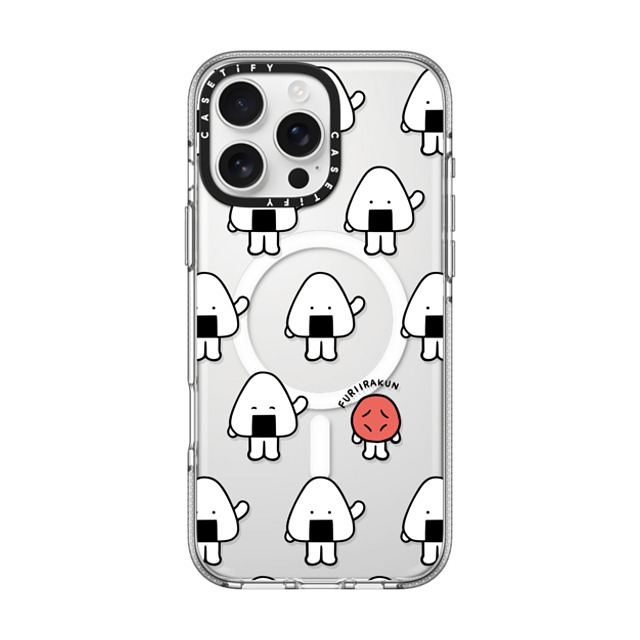 FURIIRAKUN x CASETiFY iPhone 16 Pro Max Case Sticker,Cartoon クリア クリア ケース MagSafe対応 Onigiri & Umeboshi Monogram by FURIIRAKUN Back to School FURIIRAKUN x CASETiFY iPhone 16 Pro Max Case Sticker,Cartoon クリア クリア ケース MagSafe対応 Onigiri & Umeboshi Monogram by FURIIRAKUN Back to School
