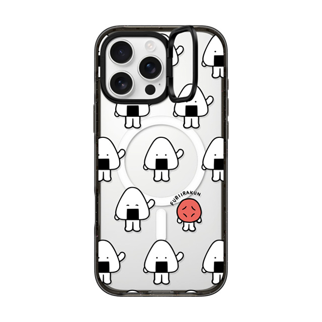 FURIIRAKUN x CASETiFY iPhone 16 Pro Max ケース Sticker,Cartoon ブラック インパクトリングスタンドケース MagSafe対応 Onigiri & Umeboshi Monogram by FURIIRAKUN Father's Day FURIIRAKUN x CASETiFY iPhone 16 Pro Max ケース Sticker,Cartoon ブラック インパクトリングスタンドケース MagSafe対応 Onigiri & Umeboshi Monogram by FURIIRAKUN Father's Day