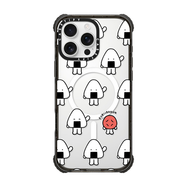 FURIIRAKUN x CASETiFY iPhone 16 Pro Max Case Sticker,Cartoon Black ウルトラ インパクトケース MagSafe 対応 Onigiri & Umeboshi Monogram by FURIIRAKUN Father's Day FURIIRAKUN x CASETiFY iPhone 16 Pro Max Case Sticker,Cartoon Black ウルトラ インパクトケース MagSafe 対応 Onigiri & Umeboshi Monogram by FURIIRAKUN Father's Day
