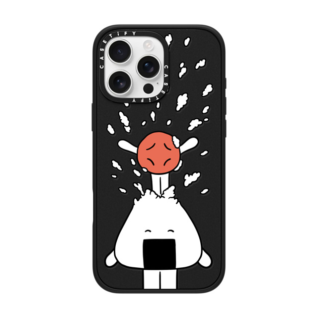 FURIIRAKUN x CASETiFY iPhone 16 Pro Max ケース Sticker,Cartoon マットブラック インパクトケース MagSafe対応 Onigiri & Umeboshi Pop out by FURIIRAKUN Father's Day FURIIRAKUN x CASETiFY iPhone 16 Pro Max ケース Sticker,Cartoon マットブラック インパクトケース MagSafe対応 Onigiri & Umeboshi Pop out by FURIIRAKUN Father's Day