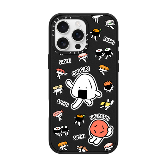 FURIIRAKUN x CASETiFY iPhone 16 Pro Max Case Sticker,Cartoon Matte Black Impact Case MagSafe Compatible Onigiri & Umeboshi with Sushi by FURIIRAKUN Father's Day FURIIRAKUN x CASETiFY iPhone 16 Pro Max Case Sticker,Cartoon Matte Black Impact Case MagSafe Compatible Onigiri & Umeboshi with Sushi by FURIIRAKUN Father's Day