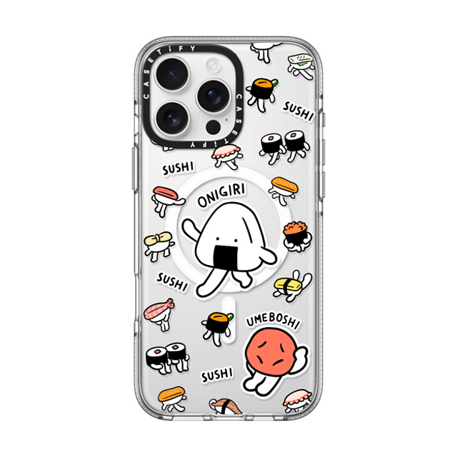 FURIIRAKUN x CASETiFY iPhone 16 Pro Max Case Sticker,Cartoon クリア クリア ケース MagSafe対応 Onigiri & Umeboshi with Sushi by FURIIRAKUN Back to School FURIIRAKUN x CASETiFY iPhone 16 Pro Max Case Sticker,Cartoon クリア クリア ケース MagSafe対応 Onigiri & Umeboshi with Sushi by FURIIRAKUN Back to School
