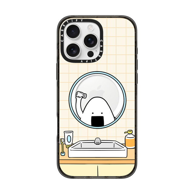 FURIIRAKUN x CASETiFY iPhone 16 Pro Max ケース Cartoon,Food ブラック インパクトケース MagSafe対応 Onigiri morning routine by FURIIRAKUN Back to School FURIIRAKUN x CASETiFY iPhone 16 Pro Max ケース Cartoon,Food ブラック インパクトケース MagSafe対応 Onigiri morning routine by FURIIRAKUN Back to School