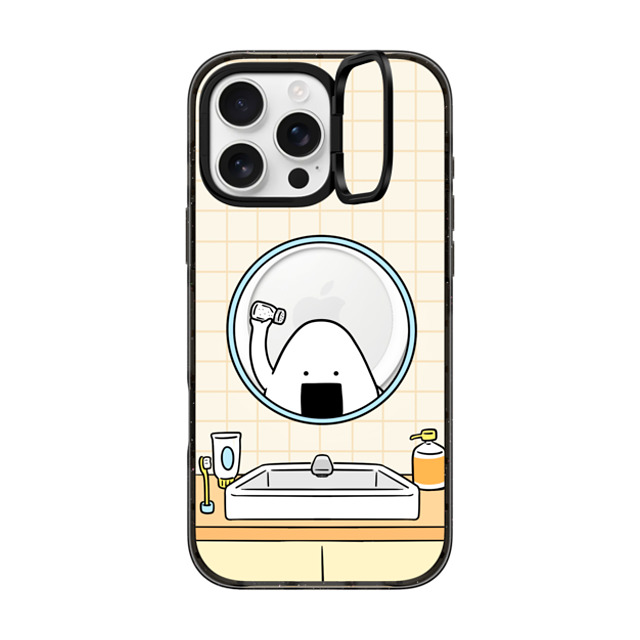FURIIRAKUN x CASETiFY iPhone 16 Pro Max ケース Cartoon,Food ブラック インパクトリングスタンドケース MagSafe対応 Onigiri morning routine by FURIIRAKUN Father's Day FURIIRAKUN x CASETiFY iPhone 16 Pro Max ケース Cartoon,Food ブラック インパクトリングスタンドケース MagSafe対応 Onigiri morning routine by FURIIRAKUN Father's Day